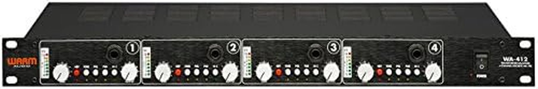 Warm Audio WA-412 4 Channel Microphone Preamp and Instrument DI, Black