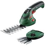 Bosch Cordless Edging Shear Set Isio (3.6 V, blade length: 12 cm, tooth spacing: 8 mm, in soft bag packaging), Green