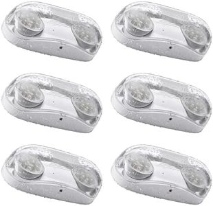 FREELICHT 6 Pack IP65 Waterproof Emergency Lights with Adjustable LED Heads
