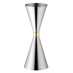 Delgeo Stainless Steel Cocktail Jigger-Spirit Measure with Mark 5/10/15/20/25/30/40/50 ml,Silver