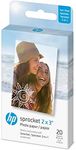 HP Sprocket 2x3" Premium Zink Sticky Back Photo Paper (20 Sheets) Compatible with HP Sprocket Photo Printers.