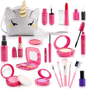Own1one Sac à Main et Accessoires Fille, Faux Maquillage Enfant Fille, Cadeaux d’Anniversaire pour Filles 3 4 5 6 7 8 9 10 Ans