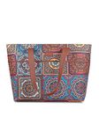 ZOUK Tote Bags for Women - Handmade Bags for Daily Use - Vegan Leather Handbags with Double Handle - Printed Totes for Women (Mandala Multicolor)