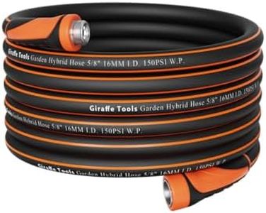 Giraffe Tools Garden Hose 75ft x 5/8", Water Hose Heavy Duty, Flexible, Lightweight Hybrid Hose with Swivel Handle, Male to Female Fittings, Burst 600 PSI