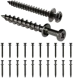 laffeya Picture Hanging Screws, Double-Headed Bear Claw Screw, 4in1 Hooks for Sawtooths, D-Rings, Wire and Keyholes (40, Black Mix Size)