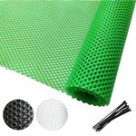 PotatoLife Plastic Wire Mesh Fence, Plants Protector, Poultry Netting, Pets Barrier, Stair Fencing, Durable Material, with Free Zip Ties(Green, 15.7‘’ x 20')