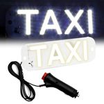 Taxi Sign，Taxi LED Light Sign Décor for Cars LED Removable Rideshare Driver Taxi Light up Sign Decor Accessories for DC 12