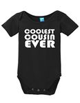 Sod Uniforms Coolest Cousin Ever Onesie Funny Bodysuit Baby Romper Black 6-12 Month