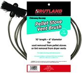 Rutland 4-Inch Pellet Stove/Dryer Vent Brush with 10-Feet Handle