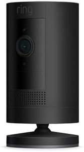 Like-New Ring Stick Up Cam Battery HD security camera with custom privacy controls, Simple setup, Works with Alexa - Black