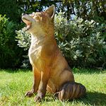 Darthome Ltd New Resin Outdoor Garden Sitting Howling Fox Lawn Sculpture Ornament Statue Gift