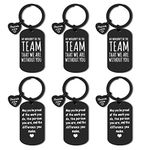 6 Pcs Thank You Gift for Boss Team Leader Appreciation Keyring Keychain Gift for Coach Supervisor Manager Colleague Mentor Going Away Farewell Gifts Soccer Baseball Tennis Swimming Sport Leader Gift