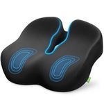 AUVON Donut Pillow Seat Cushion with Scientific Center Hole for Hemorrhoids, Coccyx Cushion for Tailbone and Sciatica Pain Relief, Memory Foam Cushion with Thigh Slope for Long Sitting & Post-Surgery