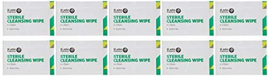 St John Ambulance F11509 Sterile Cleansing Wipe - Pack of 10