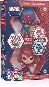 WOW! PODS Avengers Collection – Vision et Sorcière écarlate | Figurines de super-héros lumineuses à tête branlante | Jouets et cadeaux officiels Marvel (Collection Avengers – Lot de 2 pièces)