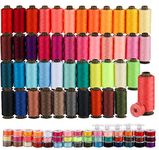 95Pcs Bobbins Sewing Threads Kit, 400 Yards per Polyester Thread Spools, Prewound Bobbin with Case for Brother Singer Janome Machine, 45 Colors (95pcs)