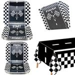 PIXHOTUL 61Pcs Race Car Party Decorations - Black and White Checkered Racing Car Party Supplies, Paper Plates, Napkins, Race Car Tablecloth for Kids' Race Car Sports Themed Birthday, Serves 20