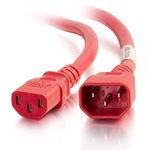 C2G Cables to Go 17517 C13-C14 Power Extension 18awg 10ft Red