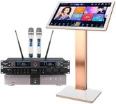 2024 Pihaosen New Chinese Karaoke Machine KV-V5 MAX Karaoke Player, with Reverb Wireless Microphone, 22-inch capacitive Touch Screen Free Cloud Download Function YouTube APP Online Play