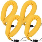 Anglekai 4PCS Waterproof Camera Floats, Floating Camera Strap Camera Float Strap for Underwater Camera Floating Wrist Strap, Yellow, With a circumference of 7.87in/ 20 cm