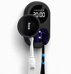 iHave UV Toothbrush Sanitizer Holder 2 Slots Wall Mounted Wave Sensor Auto