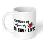 Akipi Grey's Anatomy TV Show It’s a Beautiful Day to Save Lives ARM171 Ceramic Coffee Mug 11oz