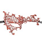 Halloween Masquerade Mask Lace Eye Mask for Women Sexy Red Lace Half Face Mask One Eye Mask for Maskerade Carnival Party Prom