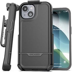 Encased Protective Belt Case Designed for iPhone 15 Plus with Holster Clip [Rebel Series] (iPhone 15 Plus)