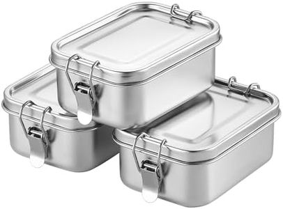 BEFOY Small Stainless Steel Food Storage Containers Set | Reusable Metal Lunch Snack Boxes Food Prep Container with Lids Freezer & Dishwasher Safe | 550 ml | BPA-Free Plastic-Free