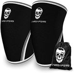 Gymreapers Knee Sleeves (1 Pair) Gym Bag - IPF Approved - Knee Sleeve & Compression Brace for Squats, Fitness, Weightlifting, and Powerlifting - Gymreapers 7MM Sleeve Pair - For Men & Women