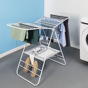 Honey-Can-Do Large Expandable and Collapsible Gullwing Clothes Drying Rack DRY-09805 White
