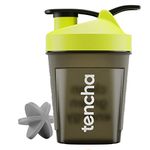 Tencha Plastic Gym Shaker With Mixer Ball | Shaker For Pre-Post Workout & Protein Shake | Leak Proof | 100% Reusable | Bpa Free (Pack Of One), 300 ML, Multicolor