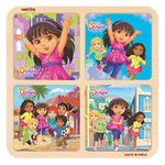 Webby 4 in 1 Dora and Friends Wooden Puzzle Toy, 36 Pcs