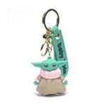 Super Hero Anime 3D Silicon Keychain With Bag Charm and Strap Gift, Item for Anime Fan Limited Edition (Yoda)