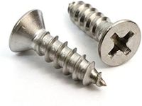 #4 x 1/2" Stainless Flat Head Phillips Wood Screw, (100 pc), 18-8 (304) Stainless Steel Screws by Bolt Dropper