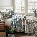 Lush Decor Sydney 3-Piece Quilt Set, King, Green/Blue