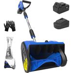 SOYUS Electric Snow Shovel Cordless, 20V 12-Inch Electric Snow Blower, Snow Shovel for Driveway with Directional Plate (1x4.0Ah Battery, Charger and Cover Included)