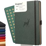 Dingbats* Wildlife Dotted Journal Notebook A5 - Vegan Leather Hardcover - Ideal for Work, Travel, Writing - with Pocket, Elastic Closure & Bookmark