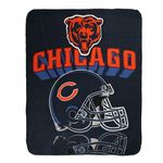 NFL Chicago Bears Gridiron Fleece Throw, Blue, 50" x 60"