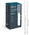 TP-Link EAP110-Outdoor 300Mbps Wireless N Outdoor Access Points, 24V Passive PoE, Easily Wall or Ceiling Mount, Free EAP Controller Software - White