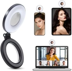 Dytto LED Magnetic Ring Circle Portable Light for iPhone, Laptop, iPad, Influencer, Camera, Streaming, TikTok, YouTube, Video Conferencing, Recording, Webcam White (White)