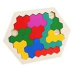 Cubelelo Drift Honeycomb Weekday Calendar Puzzle | A-Puzzle-A-Day | Premium Wooden Challenging Hexagon Shape Tetris Tangram Brain Storming Toy for Kids & Adults | Ideal Gift for Ages 3 and Above