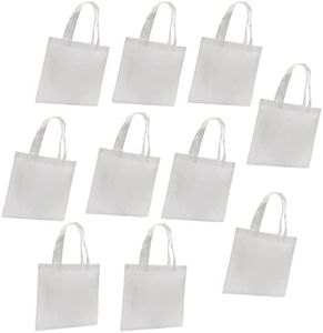 Generic 10x Reusable Sublimation Blank Polyester Shopping Bag Press Tote Bag