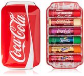 Lip Smacker Coca-Cola Collection, Gift Set 6 Coca-Cola & Sleep Mask, Fanta and Sprite Flavoured Lip Balms, Assorted Authentic Coca Cola-Flavoured Lip Balm with a Red Sleep Mask, Travel Set