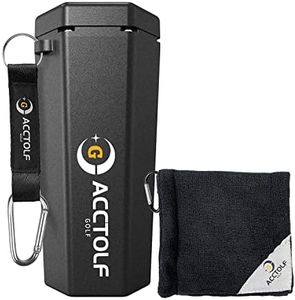 ACCTOLF Portable Golf Ball Washer Cleaner, Golf Accessories for Men Women, Golf Club Cleaning Kit with Golf Ball Towel Unique Golf Club Brush Best Golf Gifts for Men/Women