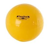 THERABAND Gym Exercise 45cm Ball for Sport Training , Yoga and Fitness, Home Gym Equipment with Inflation Adaptor, Yellow