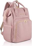 AMILLIARDI Diaper Bag Backpack - 6 INSULATED Bottle Holders - Detachable Stroller Straps (Light Pink)