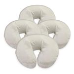 London Linens Pack of 4, Premium Extra Thick 100% Cotton Flannel Massage Tables Face Cradle Covers Cozies Fitted - Includes 4 pcs (Natural)