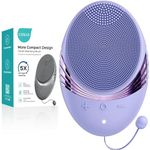 COSLUS FBS01 Face Scrubber Facial Cleansing Brush: 5 Modes Rechargeable & IPX7 Waterproof for Sensitive Skin, Deep Cleaning Removing Blackhead Exfoliating Massaging & Business Travel (Purple)