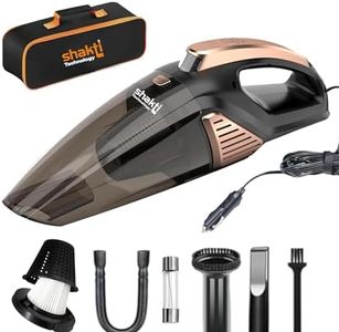 Shakti Technology Sweep High Power Auto Car Vacuum Cleaner for Deep Cleaning, Hand Held Portable Cars Vacuum for Car Cleaning with DC 12V, 140W Vacuum Motor & 5000 PA Powerful Suction